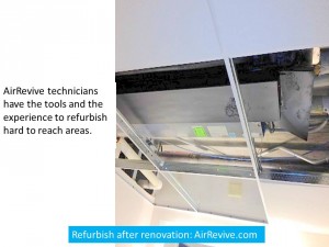 AirRevive technicians are trained to clean hard to reach spaces