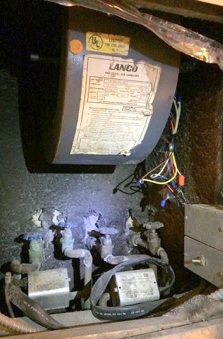 Control valves and motor before service. 